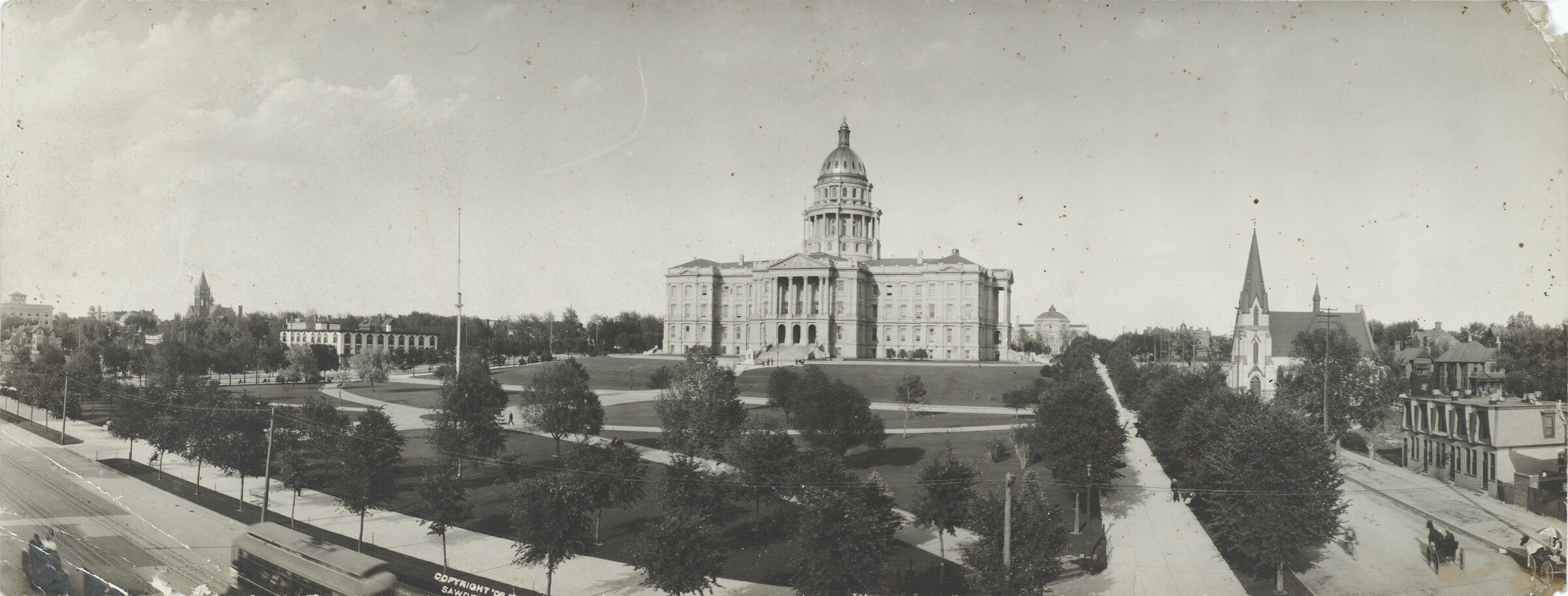 The Colorado State Capitol and Denver in 1906